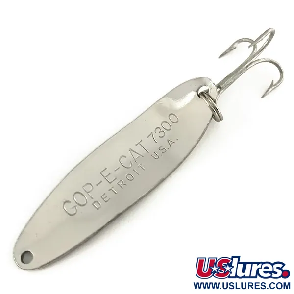 Dardevle Cop-E-Cat 7300 Lusikka, Nikkeli/Vihreä, 10g, Vaappuva Uinti, #7487