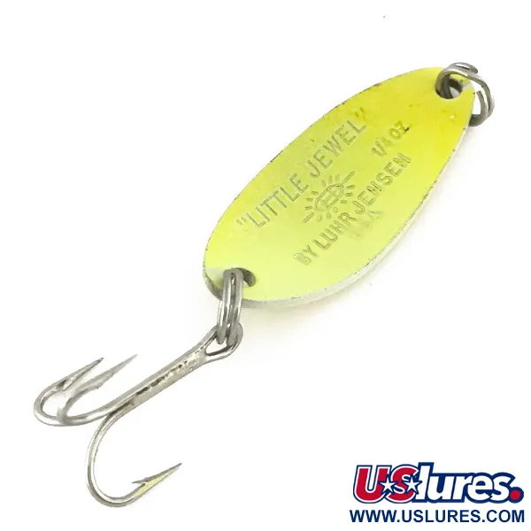 Luhr Jensen Little Jewel Lusikka, Kelt/Pun, 7g, UV Glow, #7519
