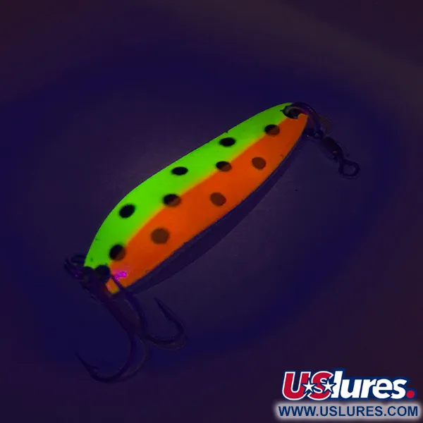 Luhr Jensen Krocodile Die #3 UV Lusikka, Kelta/Puna, 14g, UV, #7523