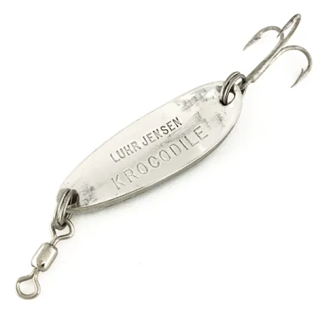 Luhr Jensen Krocodile Lusikka, White/Blue/Nickel, 9g, Uppoava, #7543