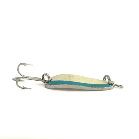 Luhr Jensen Krocodile Lusikka, White/Blue/Nickel, 9g, Uppoava, #7543