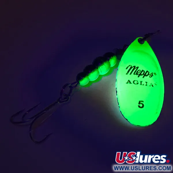 Mepps Aglia 5 Fluo UV Lippa, Chartreuse, 14g, UV-aktiivinen, #7621