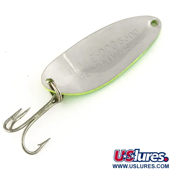 Eppinger Dardevle Devle Dog 5300 UV Lusikka, Kelt/Vihr/Nikkeli, 10g, #7636