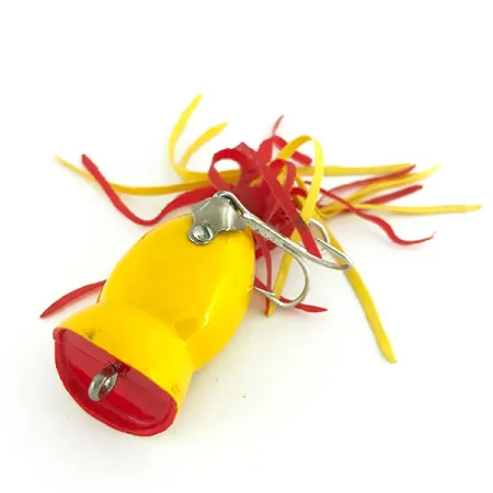 Fred Arbogast Hula Popper Pintaviehe, Keltainen, 8g, Kumihame, #7810