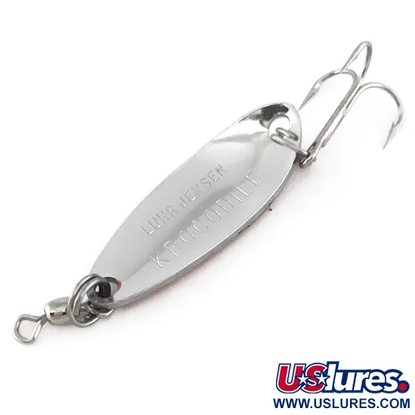 Luhr Jensen Krocodile Lusikka, Vasaroitu nikkeli/Punainen, 9g, #7869