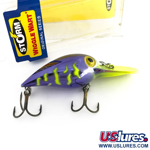 Storm Wiggle Wart Vaappu, Violetti / Fluo Keltainen, 11g, #7944