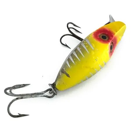 Heddon River Runt Midget Vaappu, Kelta-Puna-Hopea, 10g, Metallilippa, #7953