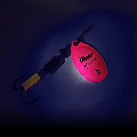 Mepps Aglia 2 Lippa, Kirkas vaaleanpunainen UV, 4,5g, UV-lippa, #7979