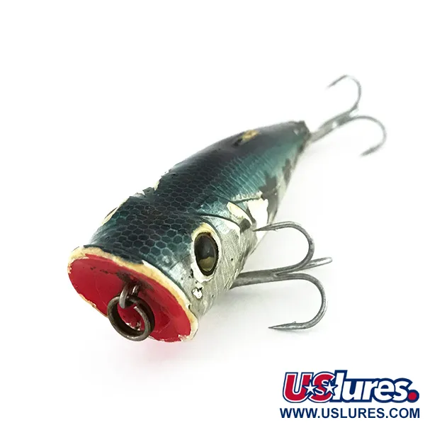 Matzuo Popper Pintauistin, Hopea / Vaaleansininen, 7g, Punainen suu, #7986