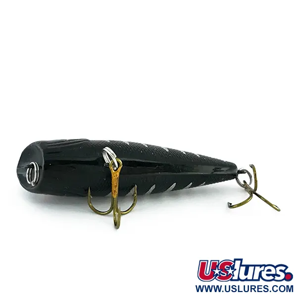 Bass Pro Shops XTS Speed Lures Popperi, Musta / Hopea, 7g, #8009