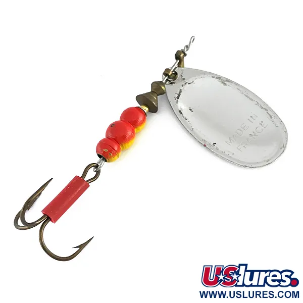 Mepps Aglia 4 Lippa, Hopea, 9g, British French Pat, #8085