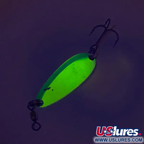 Luhr Jensen Krocodile UV Lusikka, Keltainen/Vihreä, 9g, UV-pinta, #8112