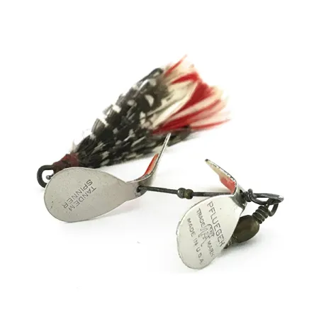 Pflueger Tandem Spinner Lippa, Nikkeli / Punainen, 7g, Kaksoislehti, #8447