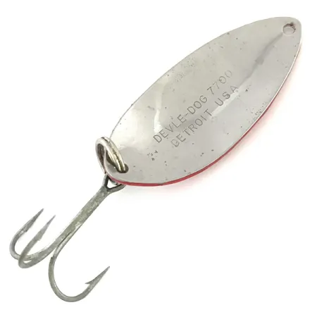 Dardevle Devle Dog 7700 Lusikkauistin, Puna / Valko / Nikkeli, 14g, #8579