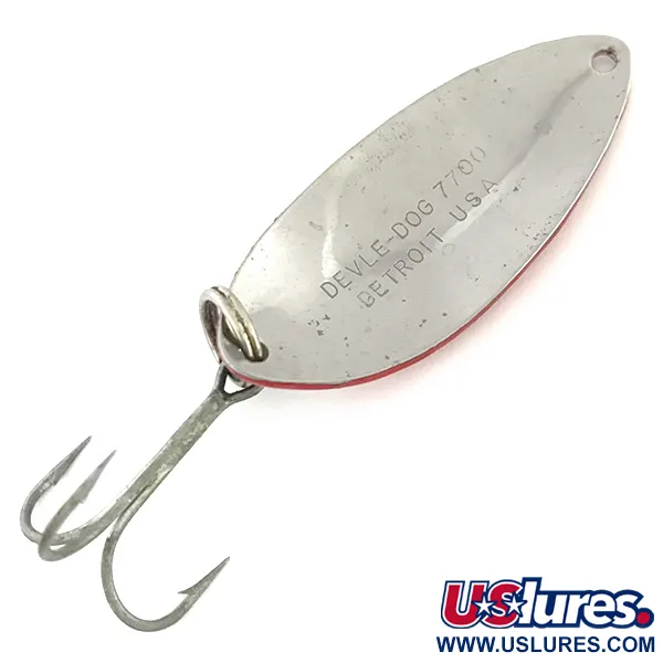 Dardevle Devle Dog 7700 Lusikkauistin, Puna / Valko / Nikkeli, 14g, #8579