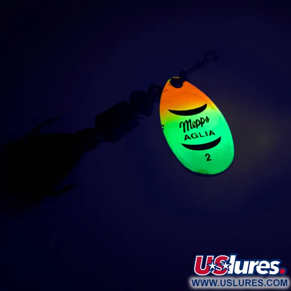 Mepps Aglia 2 dressed lippa, Rainbow, 4,7g, oravanhäntä, #8583