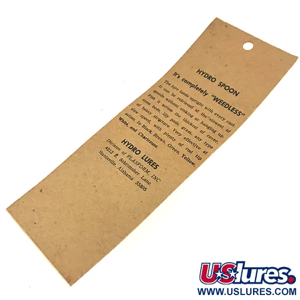 Hydro Lures Weedless Hydro Spoon Ruoholusikka, Valko/Harmaa, 14g, #8595