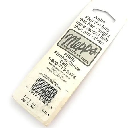 Mepps Aglia 0 lippa, Puna-valkoinen, 2.5g, taimenlippa, #8676