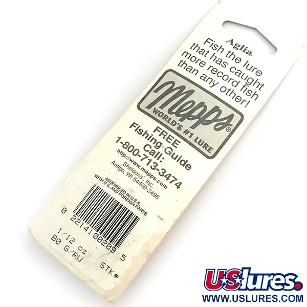 Mepps Aglia 0 lippa, Puna-valkoinen, 2.5g, taimenlippa, #8676