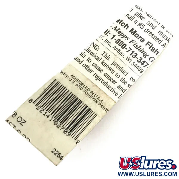 Mepps Aglia 1 dressed Lippa, Hopea, 3,5g, Karvatupsu, #8678