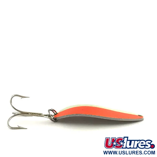 Acme Little Cleo Glow Lusikka, Valkoinen/Oranssi/Nikkeli, 11g, #8687