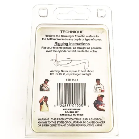 Luck E Strike Scrounger Original Jig Heads, Lyijy, 7g, Gamakatsu, #8806