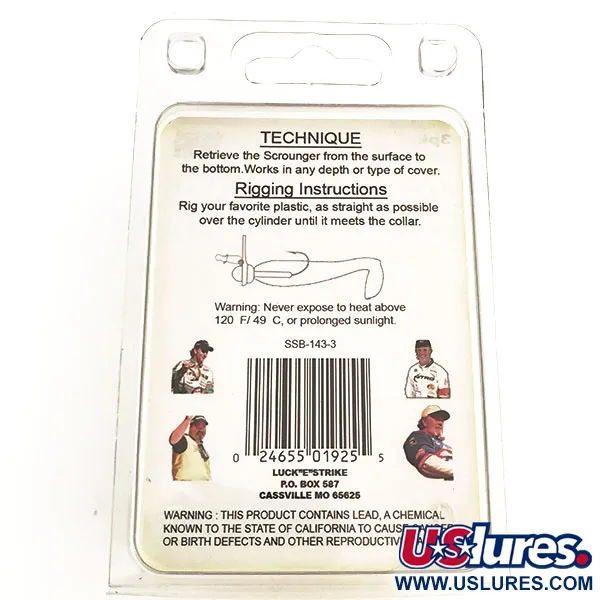 Luck E Strike Scrounger Original Jig Heads, Lyijy, 7g, Gamakatsu, #8806