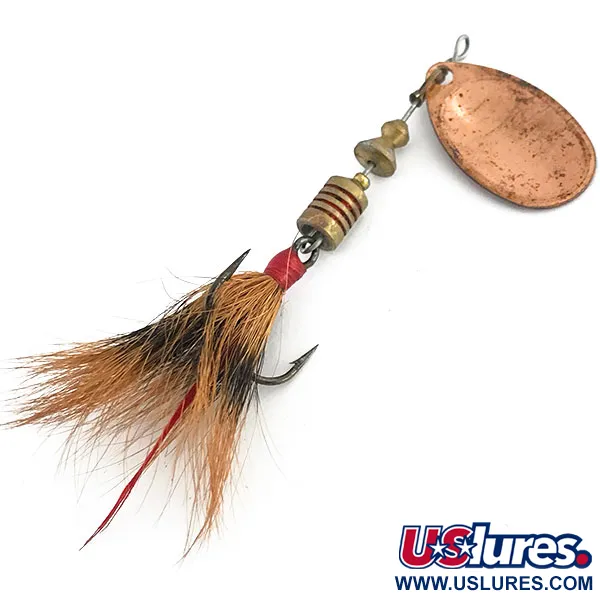 Mepps Aglia 2 dressed Lippa, Kupari, 4,7g, Karvapyrstö, #8814