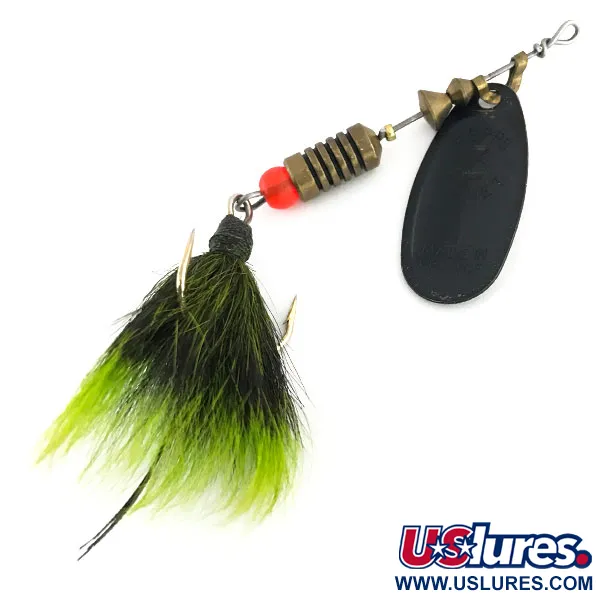 Mepps Black Fury 3 Dressed Lippa, Black/Chartreuse, 7.3g, #8815