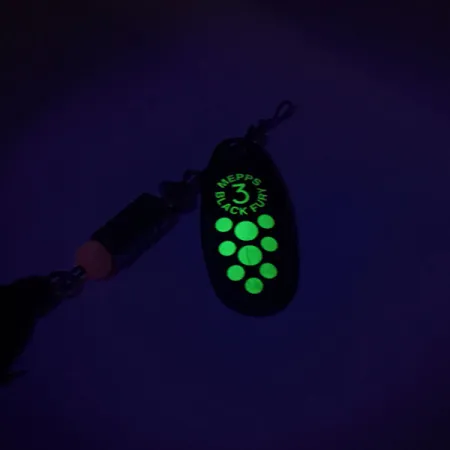 Mepps Black Fury 3 Dressed Lippa, Black/Chartreuse, 7.3g, #8815