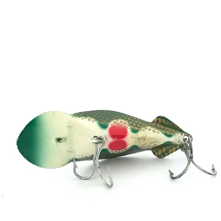 Buck Perry Spoonplug Lusikkauistin, Vihreä-Kulta, 10g, Vintage, #8900