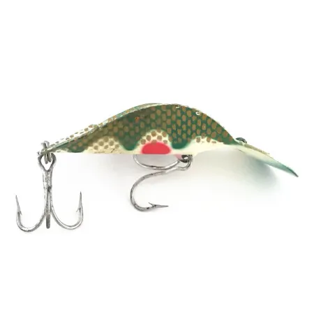 Buck Perry Spoonplug Lusikkauistin, Vihreä-Kulta, 10g, Vintage, #8900