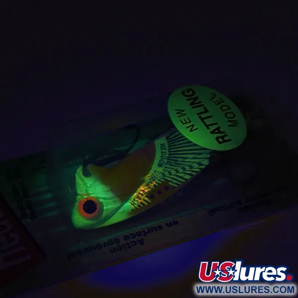 Heddon Rattling Sonar Flash 433F UV Blade Bait, Chartreuse, 14g, #8948