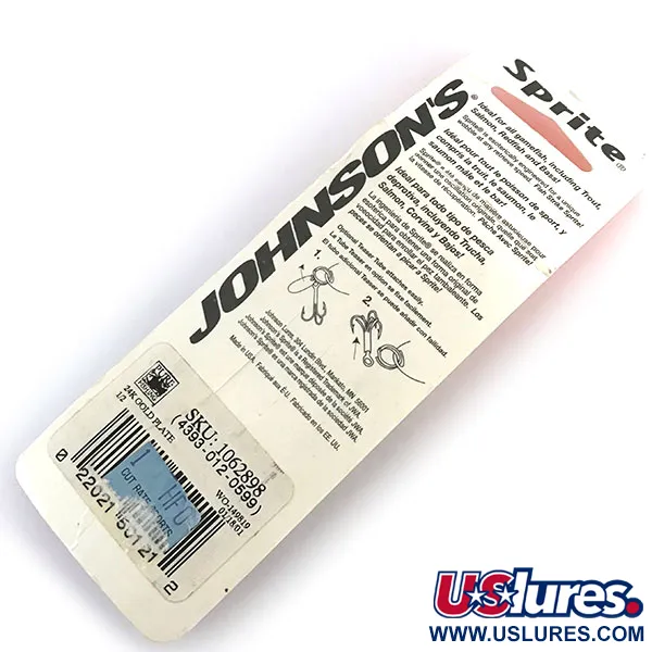 Johnson Sprite Gold Plated Lusikka, Kulta 24k, 14g, #8995