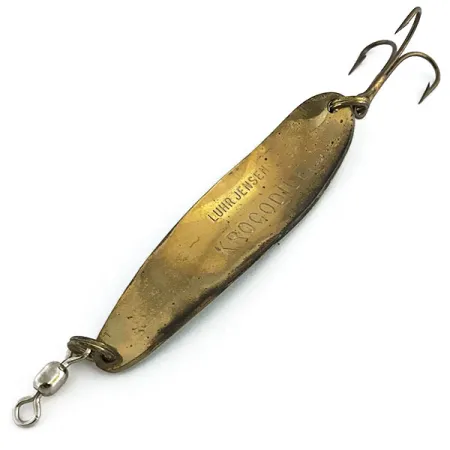 Luhr Jensen Krocodile Die #4 Lusikka, Vihreä/Messinki, 14g, Vintage, #9055