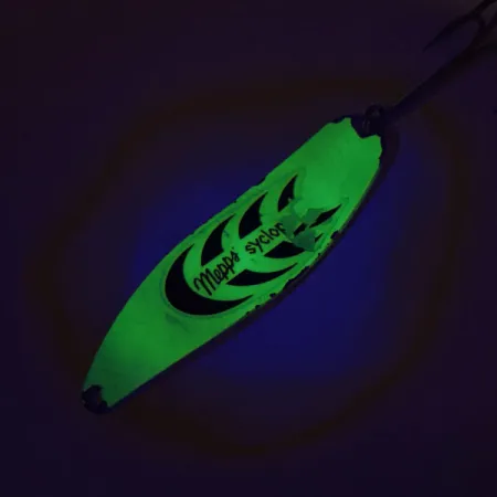 Mepps Syclops 3 Lusikka, Chartreuse/Hopea, 26g, itsevalaiseva, #9090