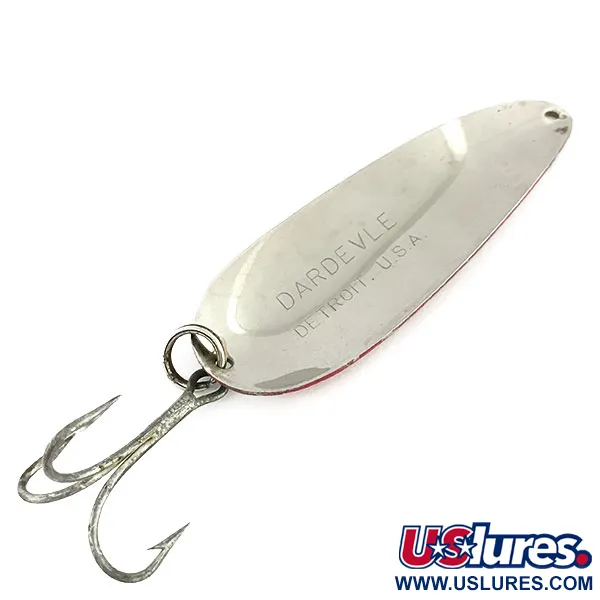 Eppinger Dardevle, Puna-valkoinen / Nikkeli, 28g, Lusikkauistin #9366