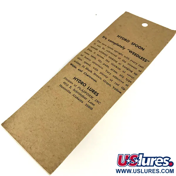 Hydro Lures Weedless Hydro Spoon, Valkoinen/Musta, 14g, Ruohosuoja, #9466