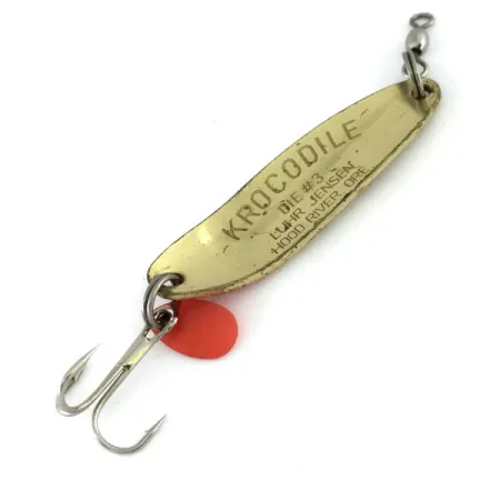 Luhr Jensen Krocodile Die #3 Lusikka, Kulta / Punainen, 10g, Pitkäheitto, #9502