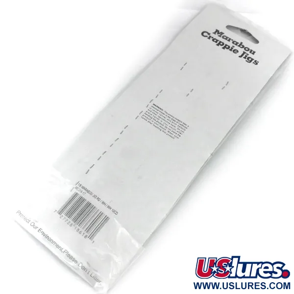 Bass Pro Shops Marabou Crappie Jig, Valko / Puna, 4g, Käsin sidottu, #9515