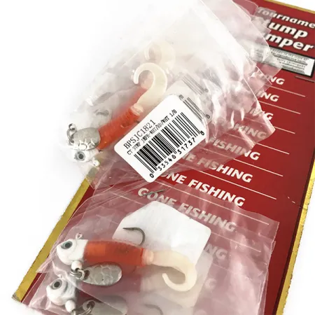 Bass Pro Shops Tournament Stump Jumper Jigi, Valko/Oranssi/Pinkki, 4g, #9518