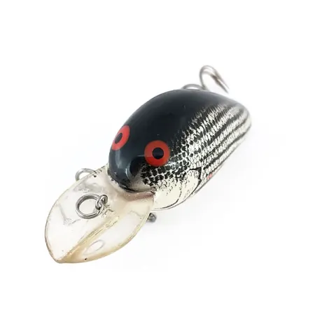Bomber Fat A B04F Crankbait, Hopea/Musta, 5.5g, Syvyys 1.8m, #9549