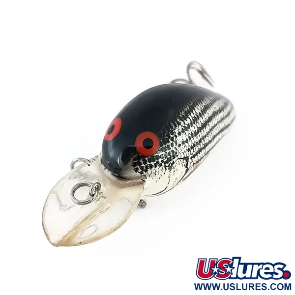 Bomber Fat A B04F Crankbait, Hopea/Musta, 5.5g, Syvyys 1.8m, #9549