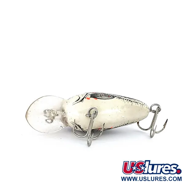 Bomber Fat A B04F Crankbait, Hopea/Musta, 5.5g, Syvyys 1.8m, #9549