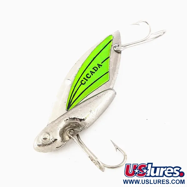 Reef Runner Cicada Blade Bait, Nikkeli / Vihreä, 14g, Hohtava, #9560