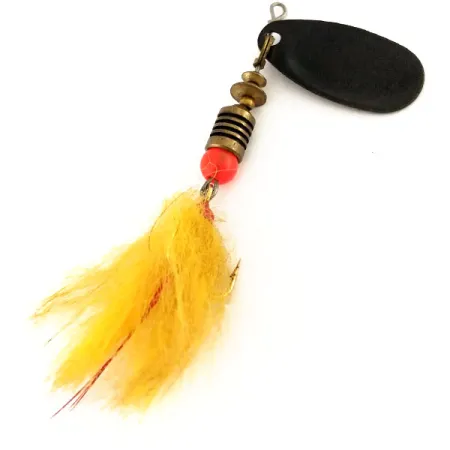 Mepps Black Fury 2 Dressed Lippa, Musta/Keltainen, 4.7g, Karva, #9594