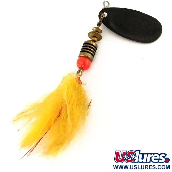 Mepps Black Fury 2 Dressed Lippa, Musta/Keltainen, 4.7g, Karva, #9594