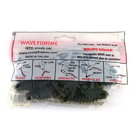 Wave Worms Swim Bug Jigi, Watermelon/Black, 10cm, 7kpl, #9615