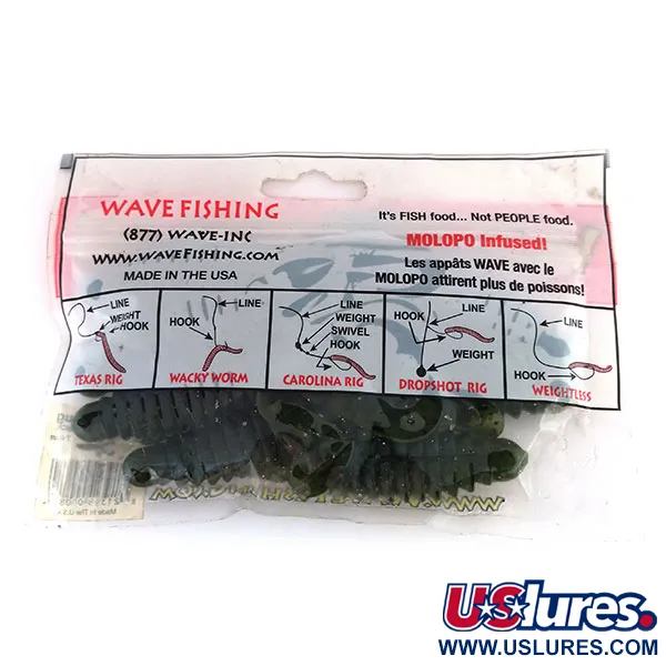 Wave Worms Swim Bug Jigi, Watermelon/Black, 10cm, 7kpl, #9615