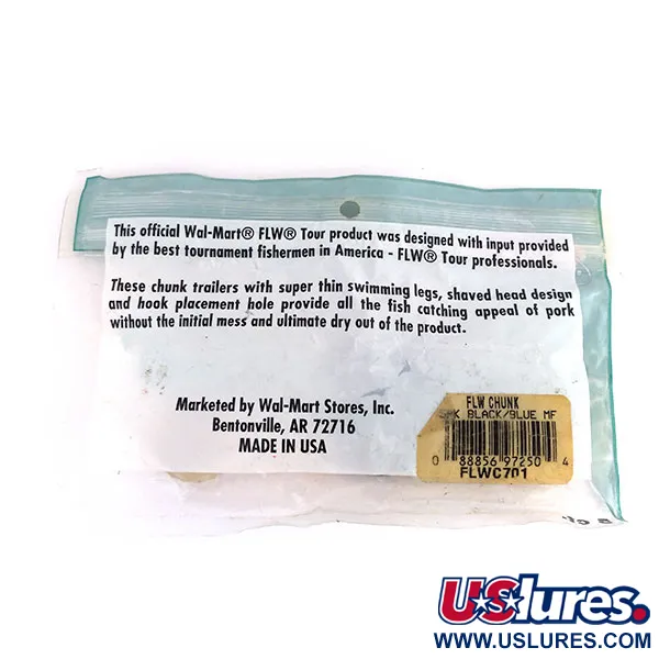 Wal Mart FLW Chunk Jigi, Musta / Sininen, 7,5cm, Traileri, #9621